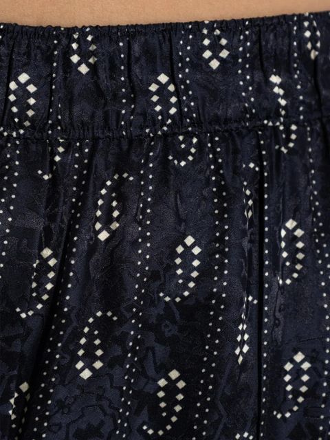 Tory Burch paisley print wide-leg trousers - Blue