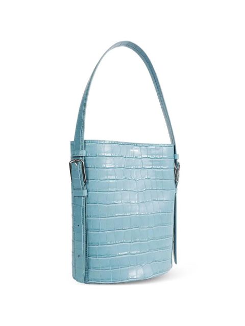 Coperni Ergonomical crocodile-effect bucket bag - Blue - zdjęcie produktu nr 1