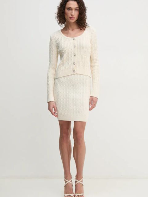 Guess kardigan z domieszką wełny SIENNA kolor beżowy W5RR53 Z37L1