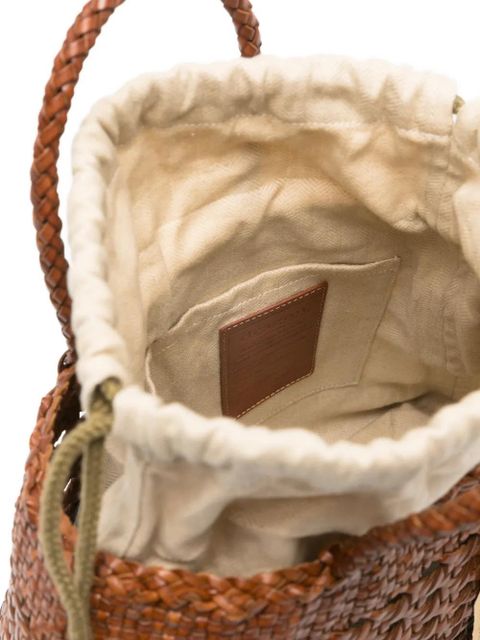 DRAGON DIFFUSION Santa Cano woven braided tote bag - Brown