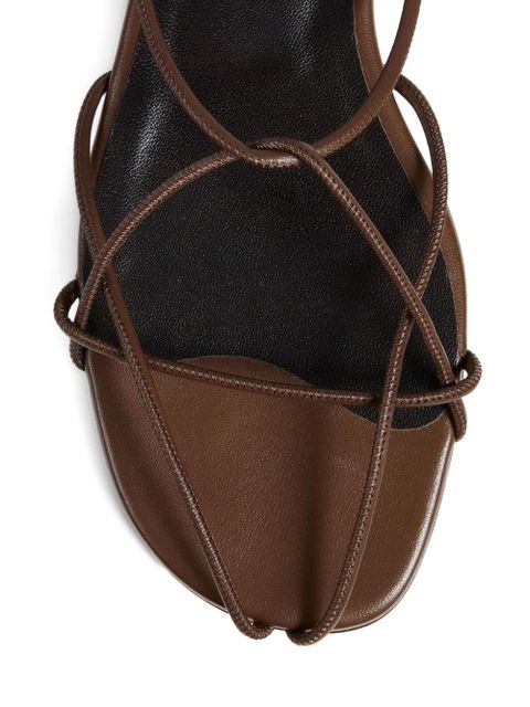 KHAITE 750mm Loulou strappy leather sandal - Brown - zdjęcie produktu nr 2