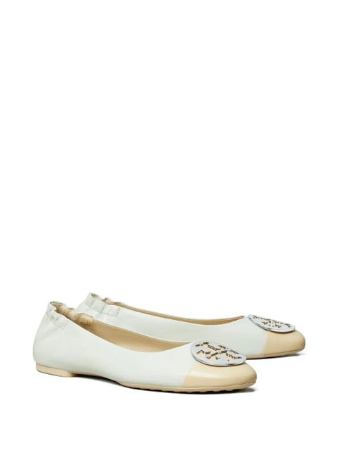 Tory Burch Claire cap-toe ballerina shoes - Grey - zdjęcie produktu nr 2