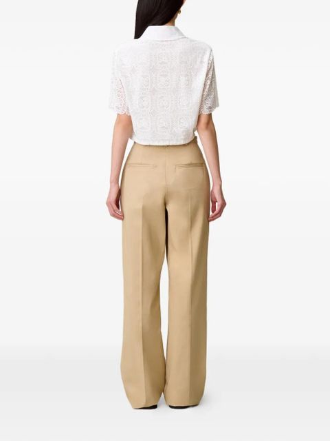 Claudie Pierlot lace-embellishment drawstring shirt - White