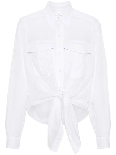 MARANT ÉTOILE Nath organic cotton shirt - White - zdjęcie produktu nr 1