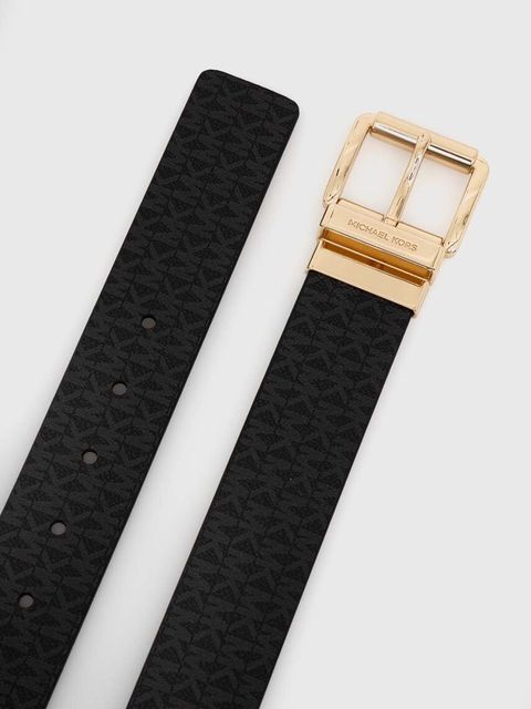 MICHAEL Michael Kors pasek dwustronny damski kolor czarny - zdjęcie produktu nr 2