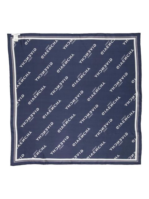 Givenchy logo scarf - Blue