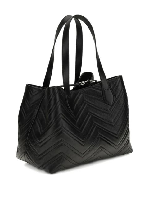 Gucci medium GG Marmont leather tote bag - Black