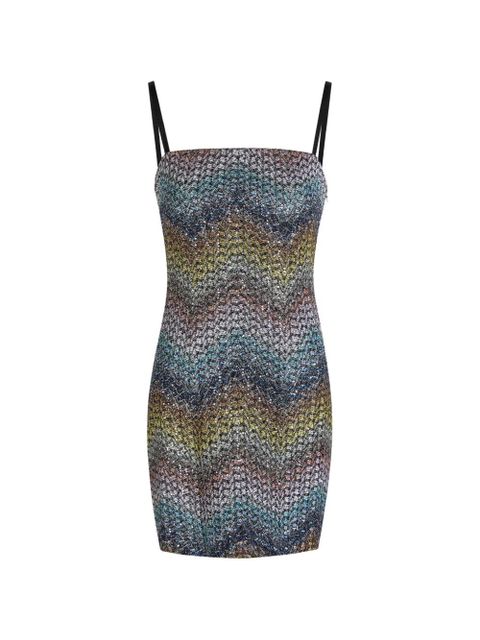 Missoni zigzag-pattern mini dress - Blue - zdjęcie produktu nr 1