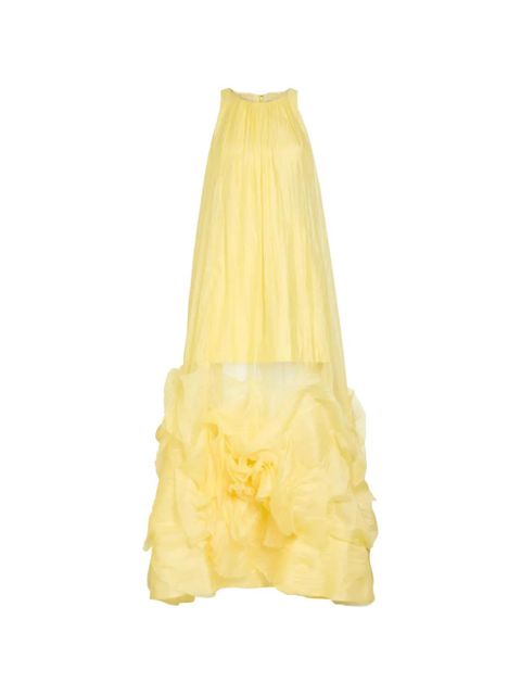 Aje Ecliptica crinkled-ruffled maxi dress - Yellow - zdjęcie produktu nr 1
