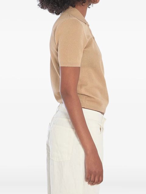 Moncler cotton-blend polo shirt - Neutrals - zdjęcie produktu nr 2