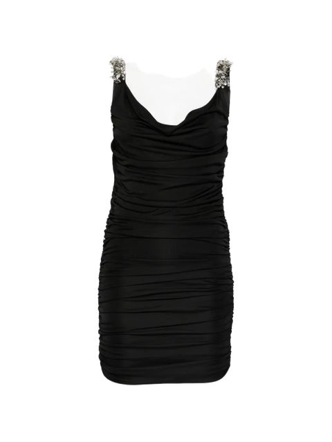 PINKO Isola embellished gathered mini dress - Black - zdjęcie produktu nr 1