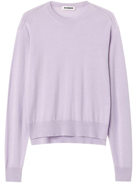 Jil Sander crew-neck fine-knit jumper - Purple - zdjęcie produktu nr 1