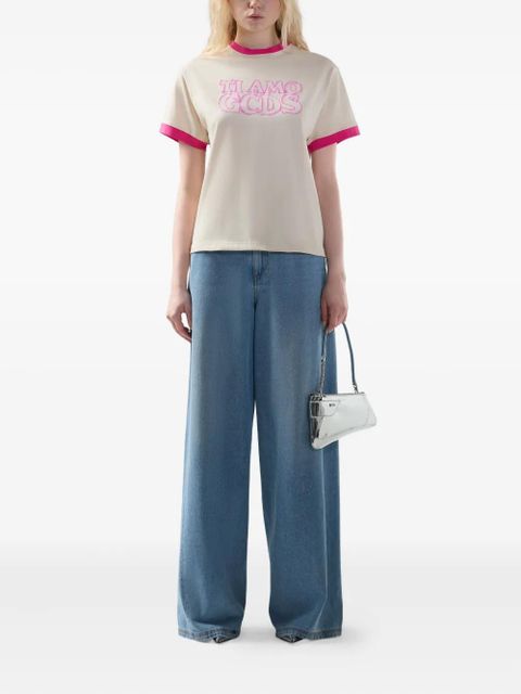 GCDS ringer graphic T-shirt - Neutrals - zdjęcie produktu nr 2