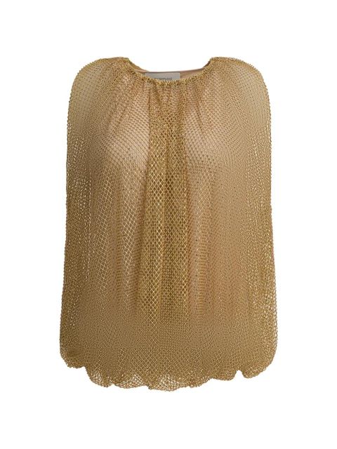 Max Mara embellishment crew neck top - Brown - zdjęcie produktu nr 1