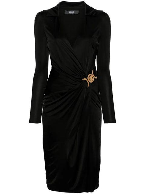 Versace Medusa-plaque jersey midi dress - Black - zdjęcie produktu nr 1