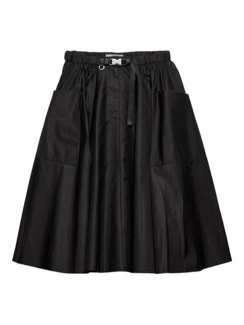 Prada Re-Nylon pleated midi skirt - Black - zdjęcie produktu nr 1