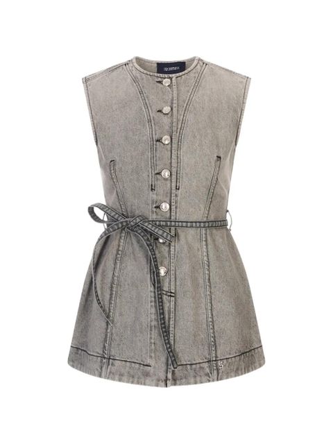 Sportmax belted buttoned top - Grey - zdjęcie produktu nr 1