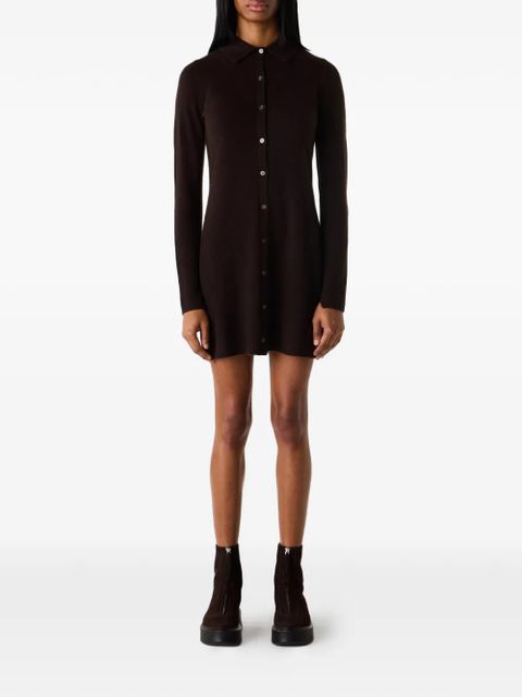 Guest In Residence Showtime buttoned shirt mini dress - Brown - zdjęcie produktu nr 2