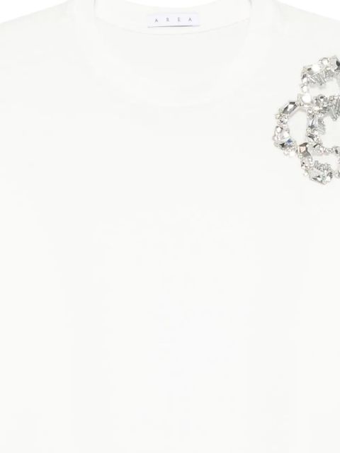 AREA crystal-embellished t-shirt - White