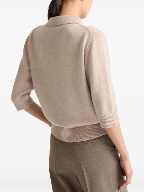 Yves Salomon knitted polo shirt - Neutrals