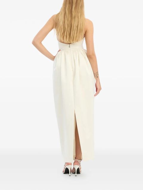ROTATE BIRGER CHRISTENSEN halterneck satin maxi dress - Neutrals