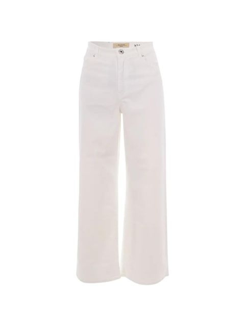 Max Mara logo-patch wide-leg jeans - White - zdjęcie produktu nr 1