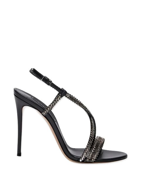 Casadei Josephine crystal-embellished sandals - Black - zdjęcie produktu nr 1