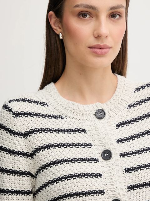 Pepe Jeans kardigan bawełniany damski kolor szary PL7000028