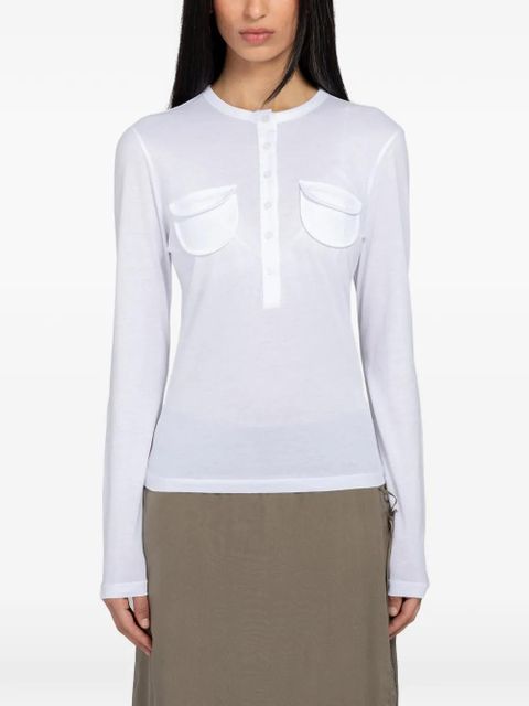 Paloma Wool Nestor flap-pocket long-sleeved T-shirt - White - zdjęcie produktu nr 1