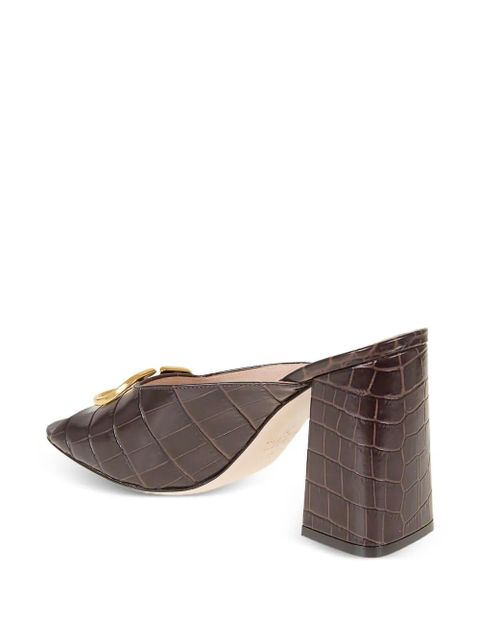 Valentino Garavani logo-detail heeled sandals - Brown