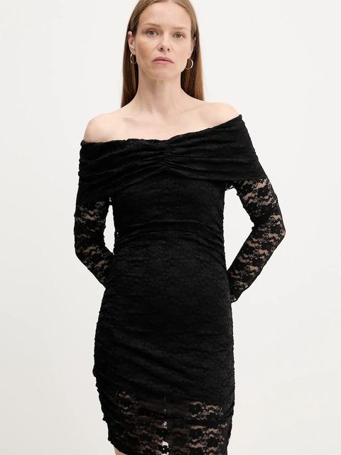 Answear.LAB sukienka kolor czarny mini dopasowana