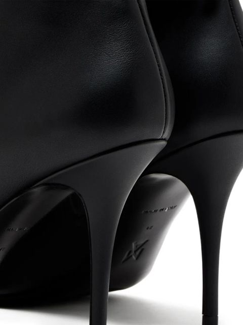 Amina Muaddi Barbara stiletto leather boots - Black