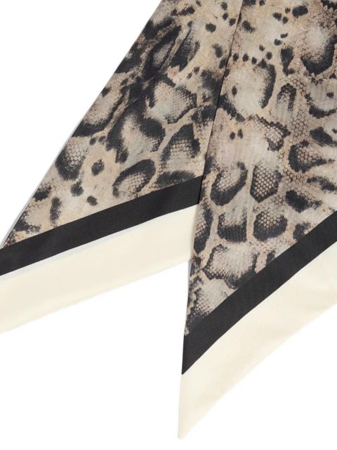 PINKO animal-print scarf - Neutrals