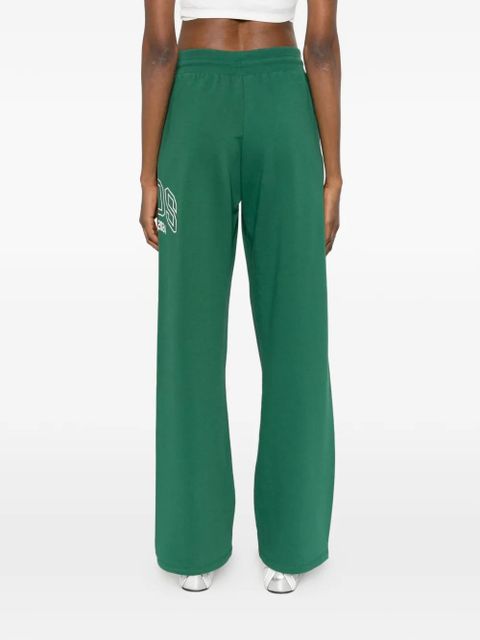 GCDS logo-print drawstring track pants - Green