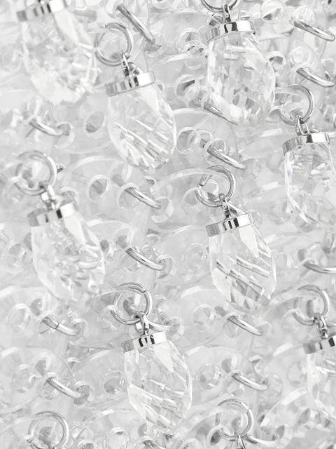 Rabanne mini crystal-resin chain cross body bag - Silver