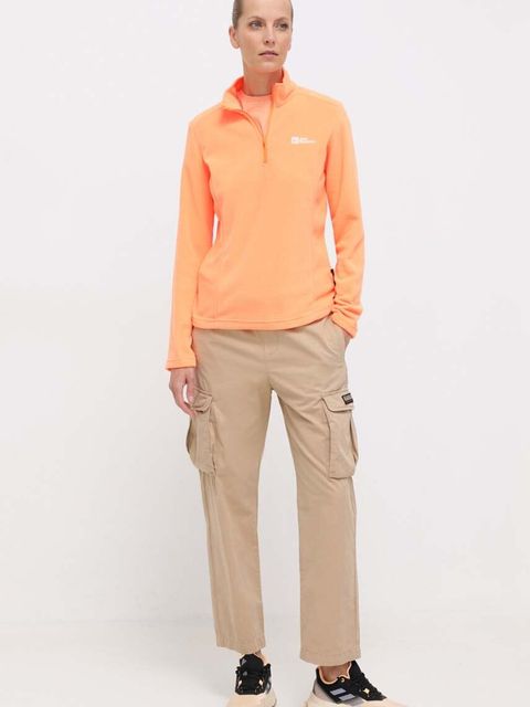 Jack Wolfskin bluza sportowa Taunus kolor pomarańczowy gładka 1709532