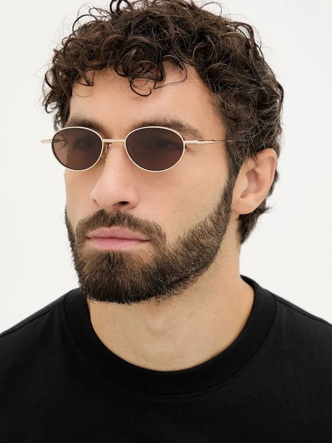 Alexander McQueen okulary przeciwsłoneczne kolor złoty AM0523S