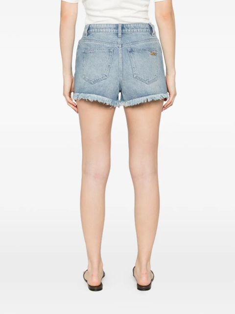 Michael Kors frayed-hem denim shorts - Blue