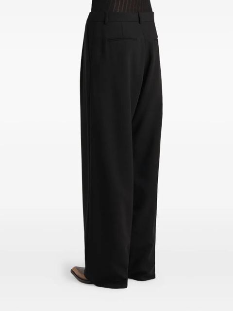 KHAITE belt-loops pleated trousers - Black