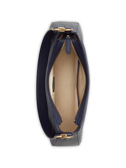 Lauren Ralph Lauren embossed-logo shoulder bag - Blue