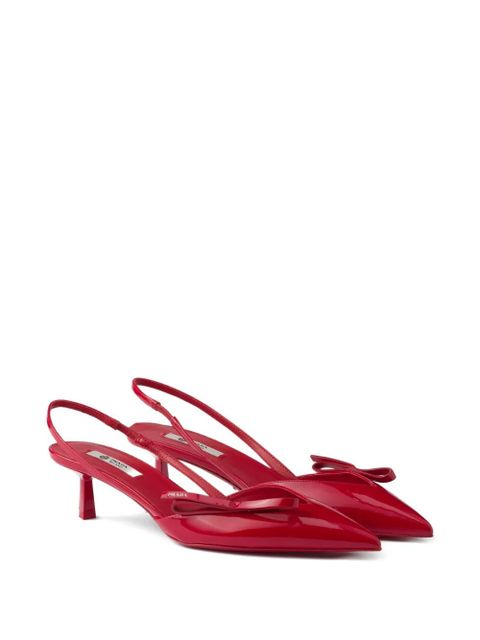 Prada bow slingback pumps - Red - zdjęcie produktu nr 2