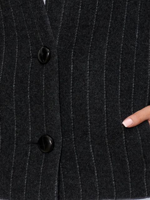 ISABEL MARANT Padded pinstripe coat - Grey