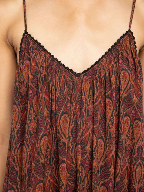 Zadig&Voltaire paisley-pattern lace-trim maxi dress - Brown