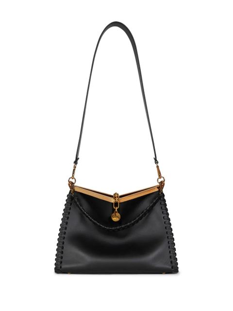ETRO large Vela leather shoulder bag - Black