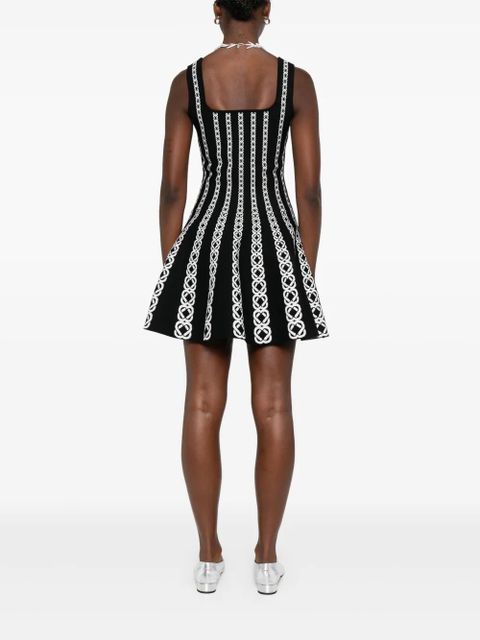 Maje jacquard knitted mini dress - Black