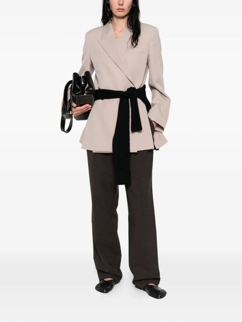 MM6 Maison Margiela pleated trousers - Brown - zdjęcie produktu nr 2