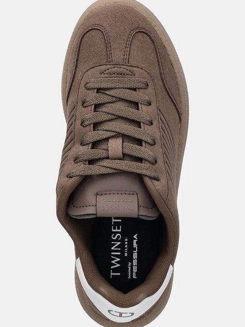 Twinset sneakersy damskie kolor brązowy 252TGT01E