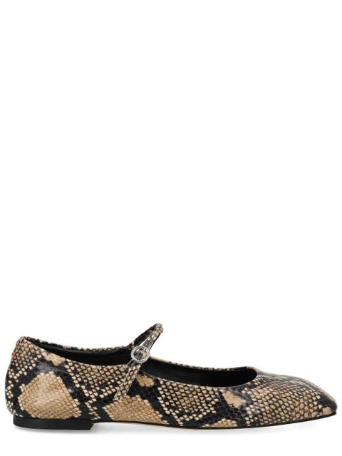 Aeyde animal-print buckle-detail ballet flats - Brown - zdjęcie produktu nr 2