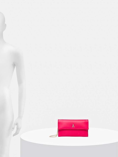 Patrizia Pepe kopertówka skórzana kolor fioletowy 2B0050 L011