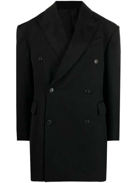 WARDROBE.NYC Oversized double-breasted wool coat - Black - zdjęcie produktu nr 1